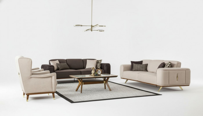 Luxe bankstel bankstel meubelset designerbankstellen sets 4-delig.
