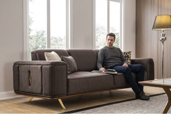 Bankstellen 4-zits Stof Grote meubels Woonkamer Modern Nieuw Bankstel van polyester