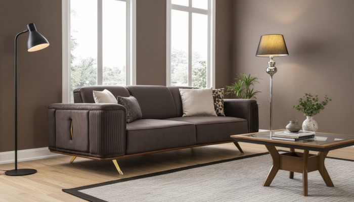 Bankstellen 4-zits Stof Grote meubels Woonkamer Modern Nieuw Bankstel van polyester