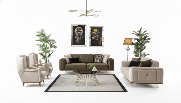 Sofaset bank bankstel set 4-delig. Set banken banken meubels inrichting