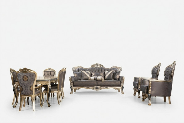 Sofaset 3+1+1-zits set Designbanken Beklede Banken Relax Klassieke Bank