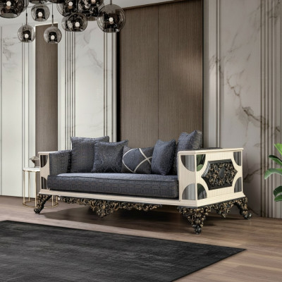 Luxe bank 3-zits stof woonkamer klassiek design banken gestoffeerde banken nieuw