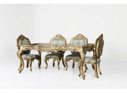 Gouden stoelen eetkamer stoelgroep stoelenset set van 4 gestoffeerde stoelen