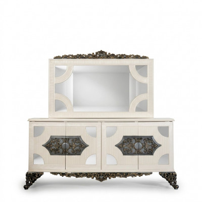 Ladenkast met spiegel Edele commode Buffet Barok Rococo houten dressoir