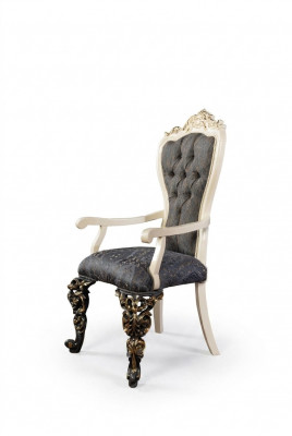 Klassieke stoel 1x eetkamerstoel leun fauteuil lounge club met armleuningen luxe nieuw