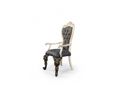 Klassieke stoel 1x eetkamerstoel leun fauteuil lounge club met armleuningen luxe nieuw