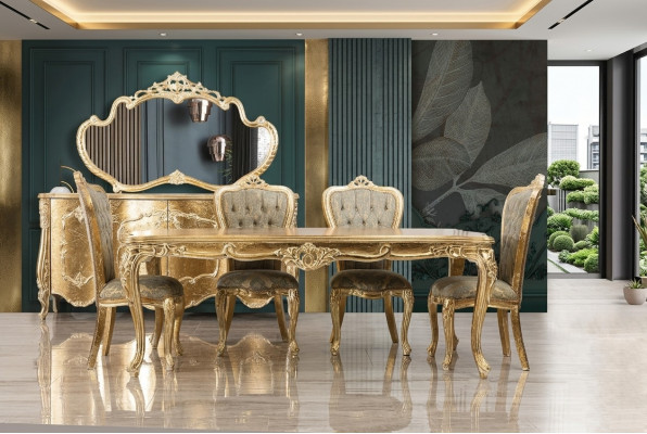 Barok antiek stijl eettafel tafel Echt hout Klassieke design tafels Rococo