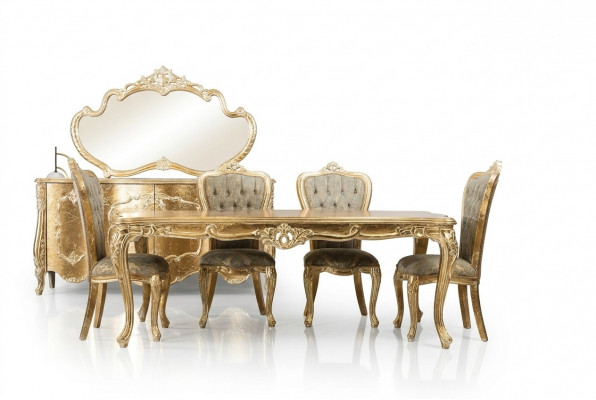 Barok antiek stijl eettafel tafel Echt hout Klassieke design tafels Rococo