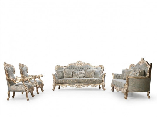 Chesterfield bankstel 3+3+1+1 zits salontafel Klassieke bank gestoffeerde zitting  Chesterfield bankstel met 3+3+1+1 zits salontafel Klassieke stijl gestoffeerde zitting.