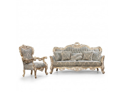 Sofaset Klassieke Luxe Bankstellen Fauteuils Woonkamerset 3+1 Zitplaatsen Chesterfield