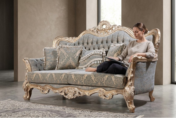 Chesterfield 3-zits designbank luxe gestoffeerde banken bankstellen stof textiel