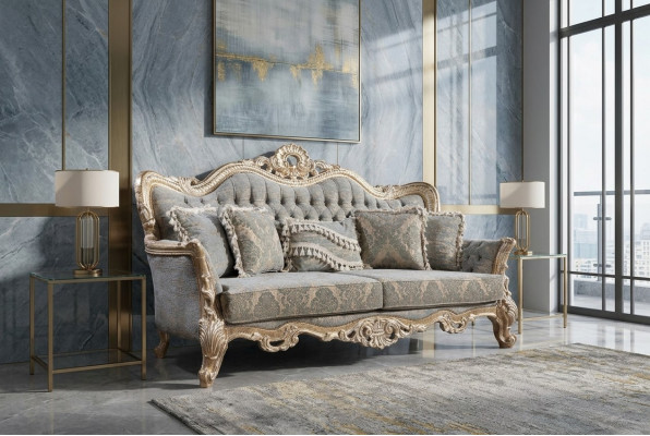Chesterfield 3-zits designbank luxe gestoffeerde banken bankstellen stof textiel