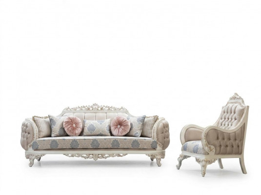 Sofa set Klassieke luxe bankstellen fauteuils Woonkamerset 3+1-zits Chesterfield