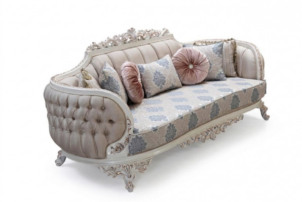 Chesterfield 3-zits designbank luxe gestoffeerde bankstellen van textiel nieuw