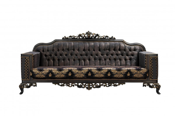Luxe Chesterfield bankstel 3+1 zitter Klassieke bank Barok gestoffeerde zitplaats