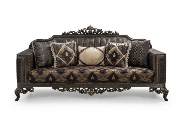 Chesterfield 3-zits Designerbank Luxe gestoffeerde banken van stof Nieuw