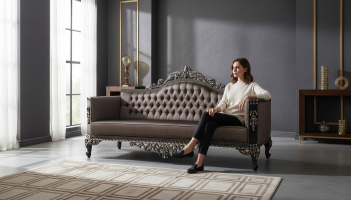 Luxe driezits designbank 3-zits gestoffeerde banken Chesterfield banken