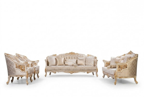 Luxe Chesterfield bankstel set zitgroep 3+3+1+1 zits bank ontwerper groep 4-delig. Nieuw.