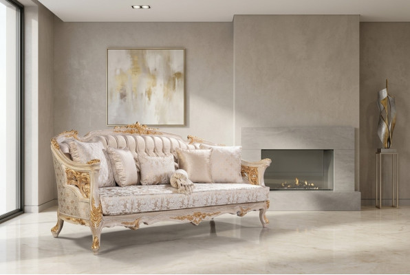 Chesterfield 3-zits designerbank Luxe gestoffeerde banken van textiel Nieuw