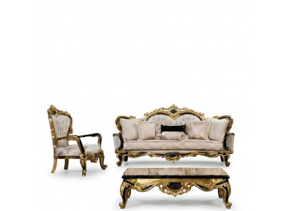 Sofa set Klassieke luxe bankstellen Fauteuils Woonkamerset 3+1 zitplaats Chesterfield.