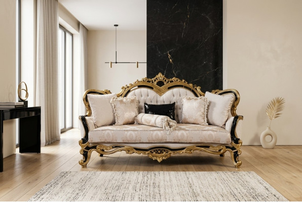 Chesterfield 3-zits designerbank Luxe gestoffeerde banken met stoffen bekleding Nieuw
