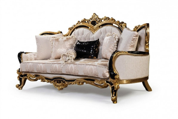 Chesterfield 3-zits designerbank Luxe gestoffeerde banken met stoffen bekleding Nieuw