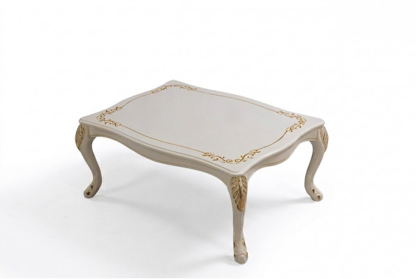 Salontafel, klassieke bijzettafel, luxe woonkamerontwerp, tafelmeubels van hout, nieuw.