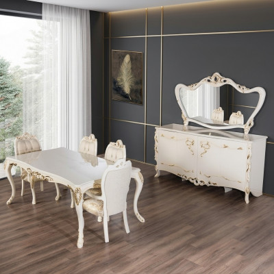 Eetkamerset Tafel + 4 stoelen Eetkamerstoelsets Tafels Groep Garnituur 5 delig.