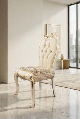 Stoel zonder armleuningen Houten stoelen Luxe stof Ontwerpstoel Fauteuil Nieuw Bekleding