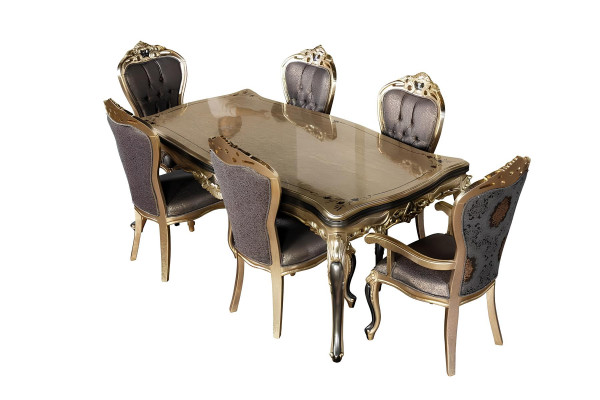 Klassieke eettafel tafel Barok tafels Eettafels Houten tafel 208x108 cm