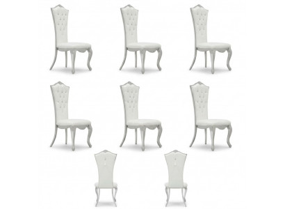 Chesterfield gestoffeerde stoel stoelen set van 6 stuks zit textiel