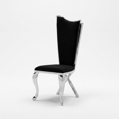 Stel 4x stoelen eetkamerstoel hout luxe eetkamer stof modern stoelen.