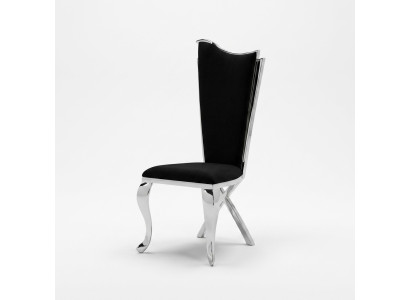 Stel 4x stoelen eetkamerstoel hout luxe eetkamer stof modern stoelen.