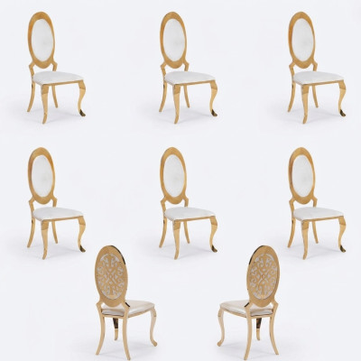 Stoel 6x set stoelen stoelen luxe textiel nieuw eetkamer