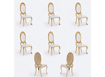 Stoel 6x set stoelen stoelen luxe textiel nieuw eetkamer