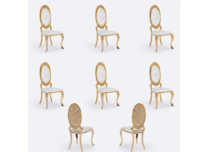 Stoel 6x set stoelen stoelen luxe textiel nieuw eetkamer
