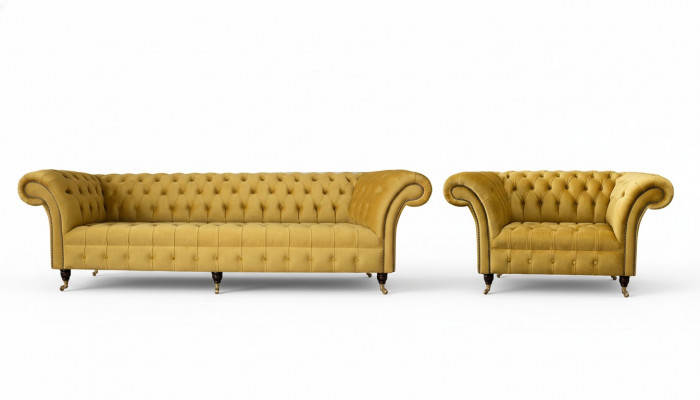 Bankstel 3+1 zits set Design Banken Beklede Banken Modern