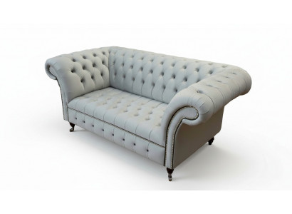 Chesterfield Bank 2-Zits Bank Gestoffeerde Banken Design Luxe Banken Grijs