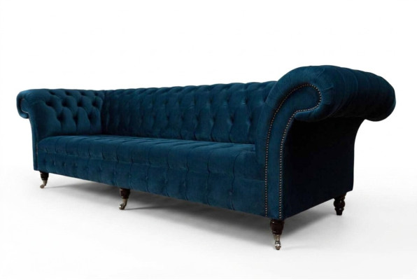 Designer Bankstel 3-Zits Chesterfield Gestoffeerde Bankstellen Zits Driepersoons Textiel