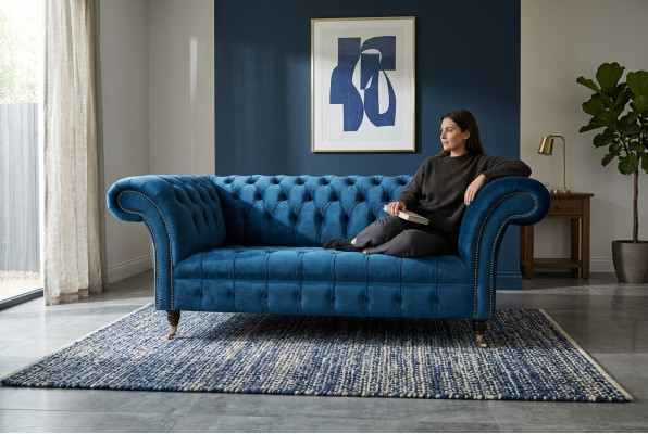 Chesterfield Bank Bankbank Bekleed Bankstel 2-zits Bekleed Tweepersoonsbank