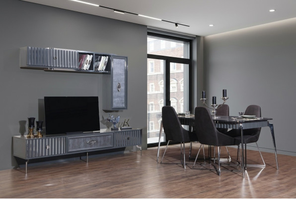 Eettafel 6x Stoel Groep Tafel Meubels 8-delig Set Eetkamerset