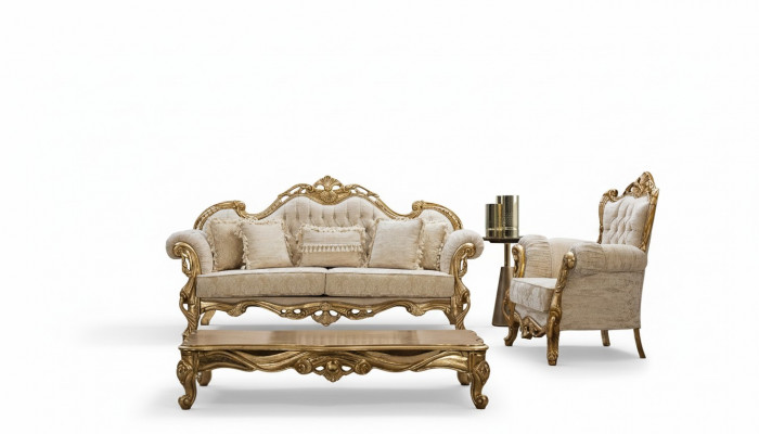 Bankstel 3-zitsbanken met salontafel Ontwerpers sofa's Woonkamer designmeubelen