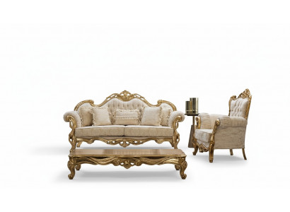 Bankstel 3-zitsbanken met salontafel Ontwerpers sofa's Woonkamer designmeubelen