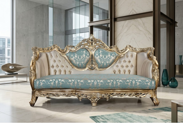 Bankstel 3-zits Designer Bank Luxe Gestoffeerde Banken Bankstellen Stof Textiel Nieuw