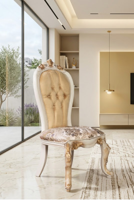 Armstoel Barok Stoelen Zitkussen Meubels Klassieke Stoel Hout Fluweel