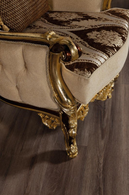 Luxe bankstel Beige bankstel fauteuil 3+1 zits stof design bankstellen