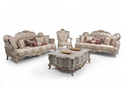 Sofa Set Barock Rokoko Möbel Wohnzimmer Sitzgarnitur Polster 4tlg. Neu