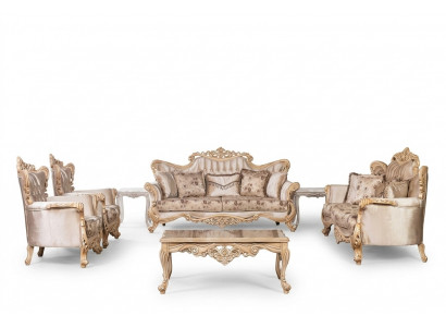 Sofagarnituur Bankstel Bankstel fauteuil Bekleding Meubels Salontafel 5-dlg Nieuw