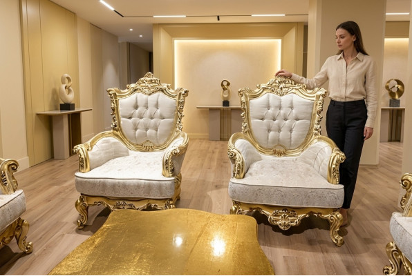 Chesterfield fauteuil Ser Garnituur 1+1 zits bank gestoffeerde meubels inrichting