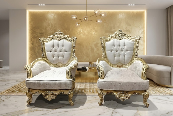 Chesterfield fauteuil Ser Garnituur 1+1 zits bank gestoffeerde meubels inrichting